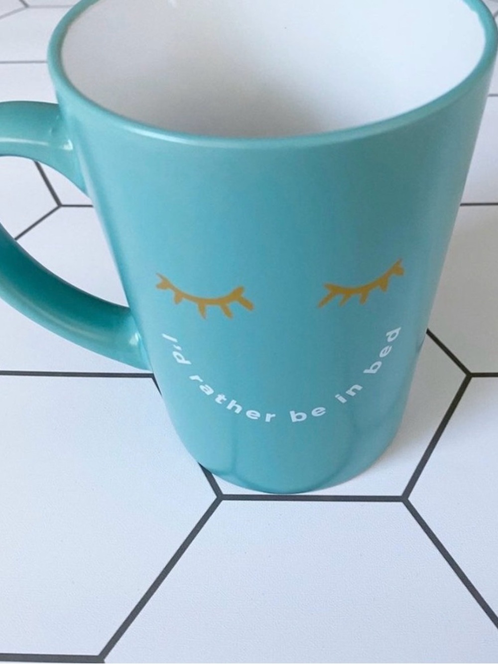 Ayesha Curry "I'd Rather Be In Bed" Oversized Coffee Cup/ Mug 15 oz. NWT NIB - Picture 5 of 16